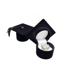 BLACK GRADUATION HAT RING BOX