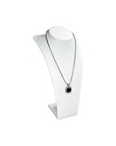 WHITE LEATHERETTE EURO NECK ST